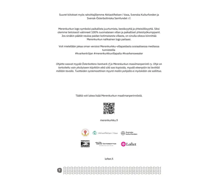 Merenkurkku sista sidan fin kuva